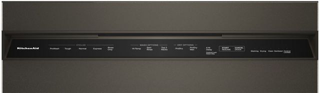 KitchenAid® 24" Black Ore 360° Max Jets™ Third Rack Front Control Built-In Dishwasher with ProDry™ System-15