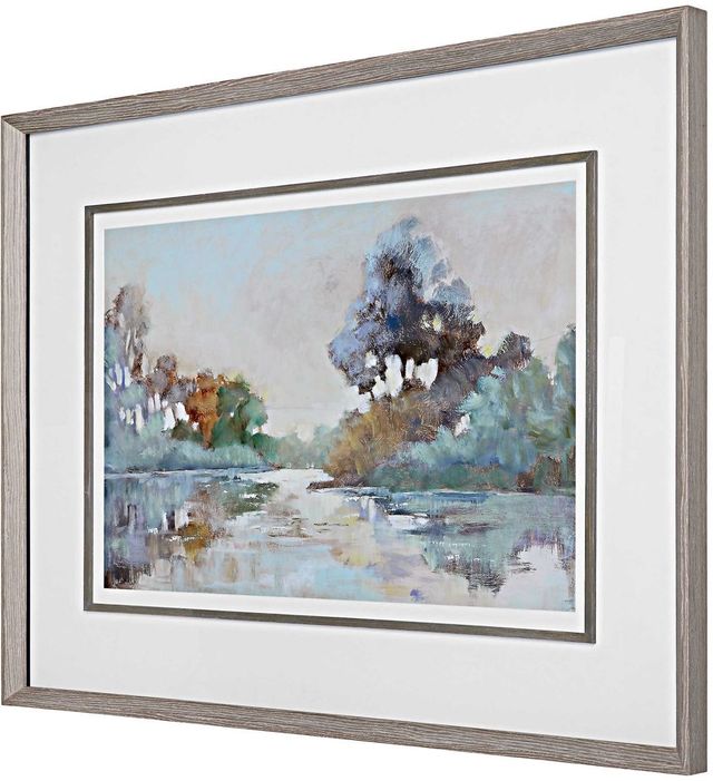 Uttermost® Morning Lake Watercolor White Oak Framed Print-3