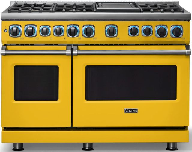 Viking® 7 Series 48'' Daffodil Pro Style Dual Fuel Range with Griddle-3