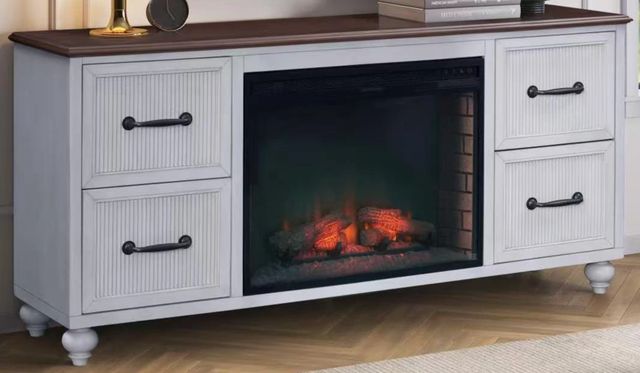 Legends Home Marley White 66" Fireplace Console-0