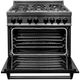 ZLINE 36" Black Stainless Steel Freestanding Dual Fuel Range-1