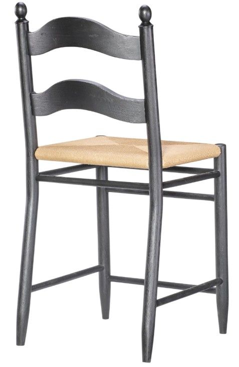 Legacy Classic Vintage Market Kettle Black Rush Seat Counter Stool-1