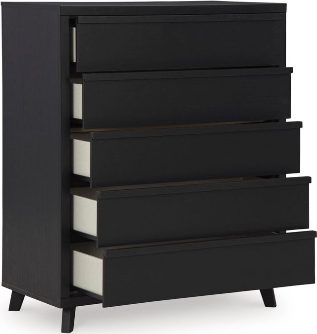 Signature Design by Ashley® Danziar Black Wide Chest of Drawers-2