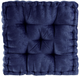 Olliix by Intelligent Design Navy Azza Poly Chenille Square Floor Pillow Cushion-0