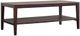 Porter International Designs Fall River Walnut Coffee Table-0