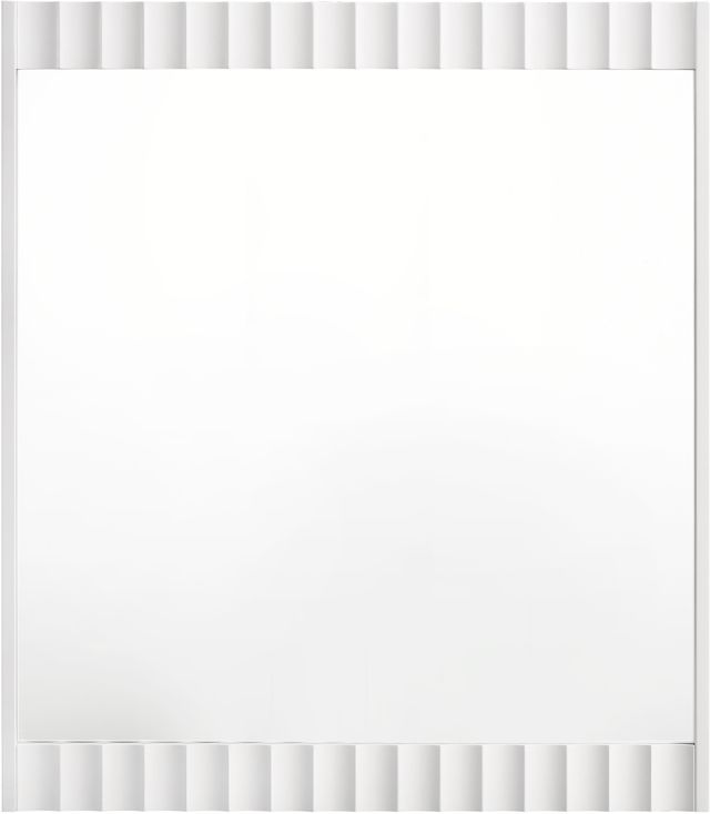 Meridian Furniture Modernist White Gloss Mirror-0