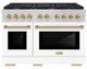 ZLINE Autograph Edition 48" Stainless Steel Pro Style Gas Range with White Matte Door-0