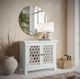 Jofran Inc. Isabella White 38" Mirrored Accent Cabinet-1