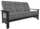 Telescope Casual Leeward Agra Classic/Graphite Fabric/Polymer Outdoor MGP Cushion Supreme Three-Seat Sofa with Chestnut Rustic Polymer Arms-0