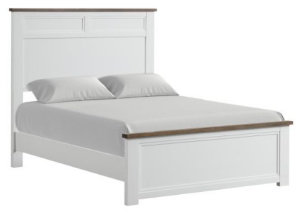 Furniture of America® Pinetop Dark Brown/White Full Panel Bed-0