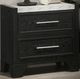 Crown Mark Lamar Black Nightstand-0