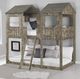 Donco Kids Tower Rustic Dirty White Youth Twin/ Twin Bunkbed-1