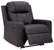 Benchcraft® Mackmenville Carbon Manual Zero Wall Recliner-2