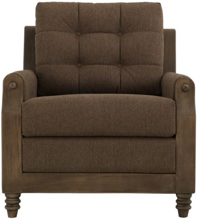 International Furniture Direct Xel-Ha II Dark Hay Brown/Brown Accent Chair-1