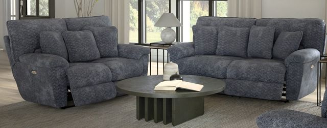 American Wholesale Furniture Paxon Smoke Power Reclining Loveseat with Headrest-2