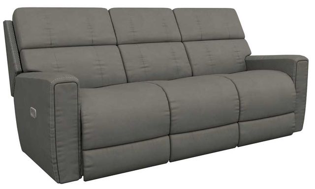 La-Z-Boy® Apollo Blue Grey Leather Power Reclining Sofa with Headrest-0