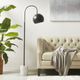 Olliix by Hampton Hill Halsey Black Mid Century Modern Black Floor Lamp-5