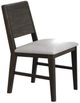 International Furniture Direct Dark Mezquite Black/White Upholstered Dining Side Chair-0