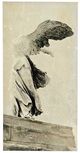 A & B Home Antiqued Black/White Winged Victory Wall Print-0