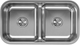 Elkay Lustertone® Classic Lustrous Satin 32-1/2" x 18-1/8" x 9" Equal Double Bowl Undermount Sink with Aqua Divide-1
