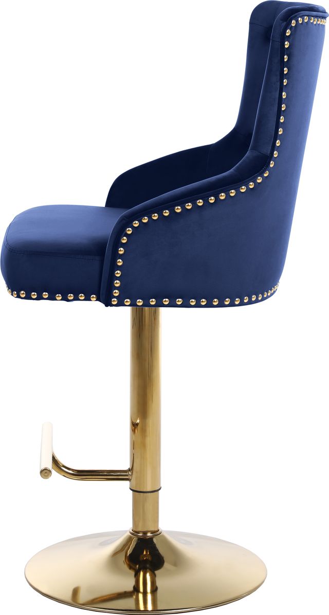 Meridian Furniture Claude Navy Velvet Adjustable Stool-2