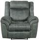 Elements International Sorrento Charcoal Manual Glider Recliner-3