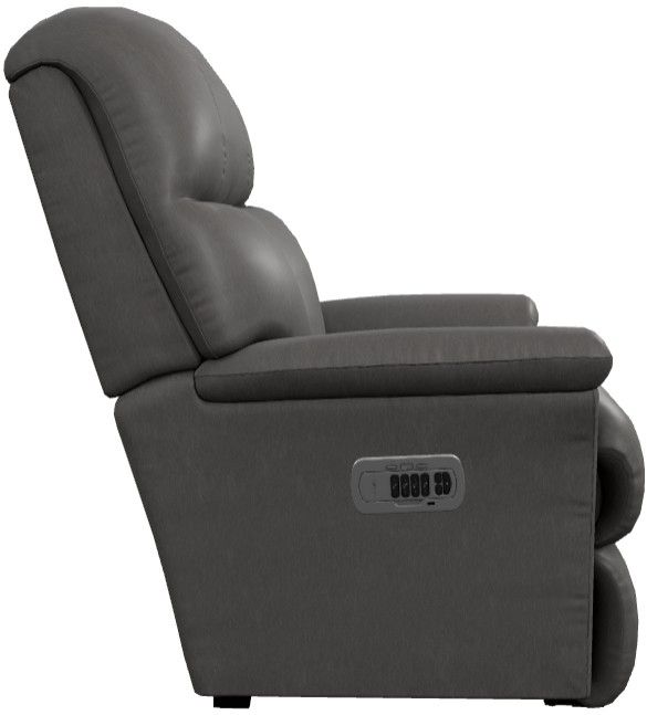 La-Z-Boy® Reed Gray Leather Power Wall Recliner with Headrest and Lumbar-3