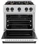 ZLINE Classic Autograph Edition 30" Stainless Steel Pro Style Gas with White Matte Door and Matte Black Accents-1