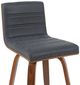 Armen Living Vienna Vintage Black/Walnut Swivel Barstool-5