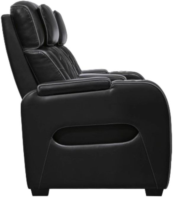 Signature Design by Ashley® Boyington Black Power Reclining Loveseat with Console-2