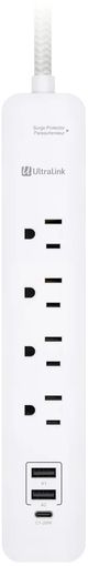 Ultralink Performance Surge Protector 4 AC Outlet + 3 USB-0