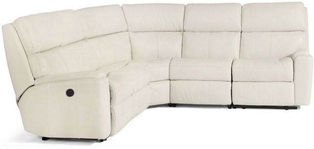 Flexsteel® Rio White Reclining Sectional-1