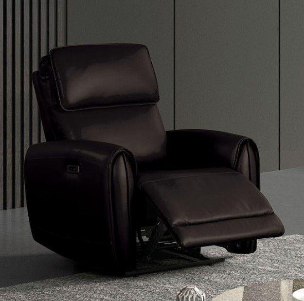 Furniture of America® Schlieren Black Power Recliner-1