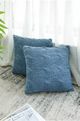 A & B Home Blue Cable Knit Throw Pillow-5