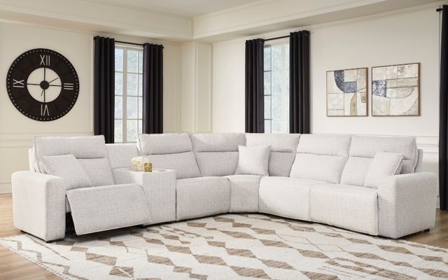 Signature Design by Ashley® Modmax II 6-Piece Stone Right-Arm Facing Power Reclining Sectional with Console-1