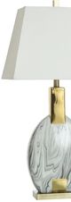 StyleCraft Norman Wyatt Home Quarry Gold /Faux Marble Table Lamp-1