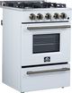 FORNO® Breno Alta Qualita 24" White Freestanding Gas Range-1