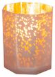 A & B Home Pink Frosted Mercury Glass Octagonal Candle Holder-2