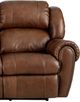 HomeStretch Laredo Cognac Leather Manual Reclining Sofa-2