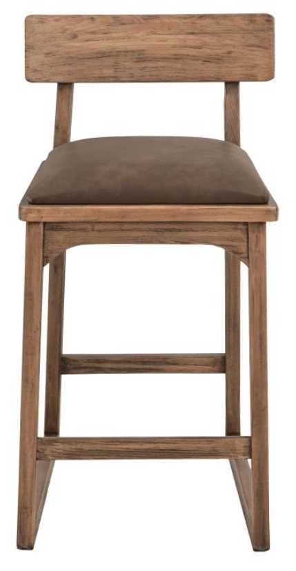 International Furniture Direct Balam Gray/Stained Brown Barstool-2