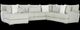 Albany Industries 3-Piece Tweed Silver Left-Arm Facing Chaise Sectional -0