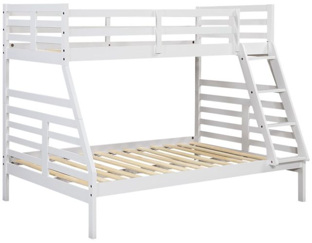 Homelegance® Darden White Twin over Full Youth Bunk Bed-2