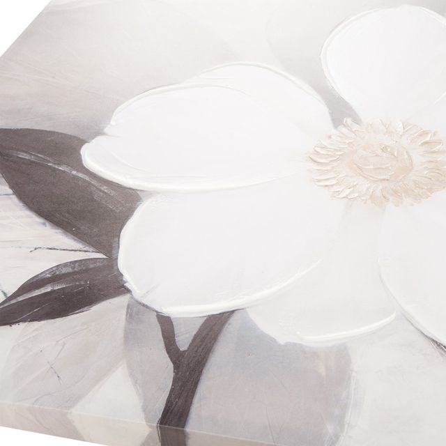 Olliix by Madison Park Midday Bloom White Floral Hand Embellished Canvas-1