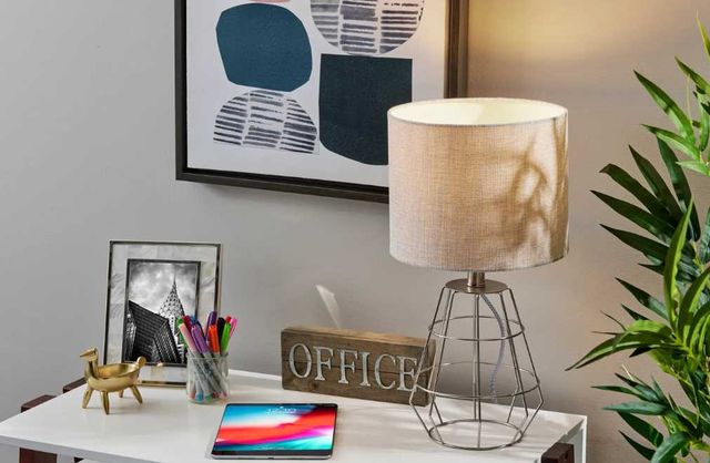 Adesso® Victor Brushed Steel Table Lamp-4