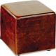 Campio Furniture Legacy Leather Continental Dark Orange Ottoman-0