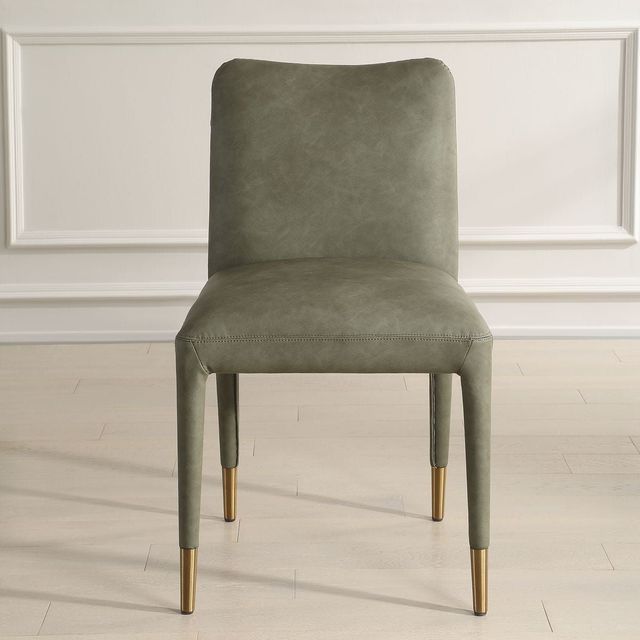 Uttermost® Conifer 2-Piece Pine Green Dining Side Chair Set-2