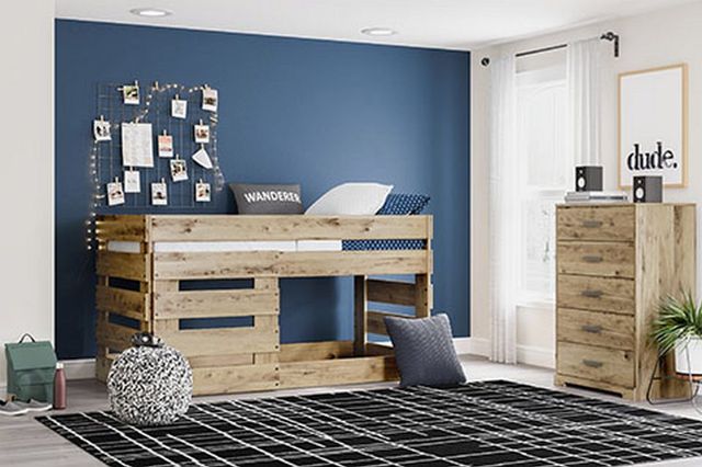 Signature Design by Ashley® Larstin Brown Twin Loft Bed-3