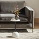 Four Hands Viola Polished White Accent Table with Black Base-1
