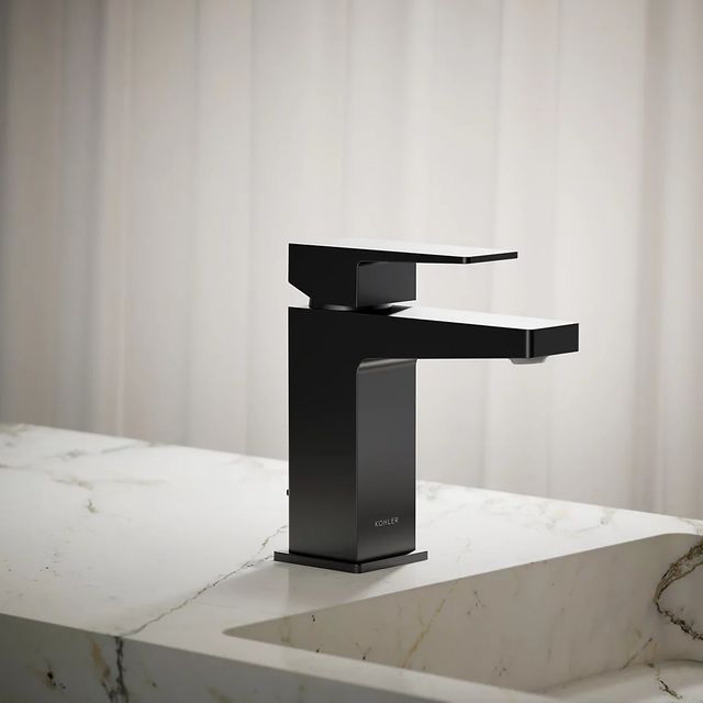 KOHLER® Honesty® Matte Black Single-Handle Bathroom Sink Faucet-3