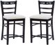 Linon Dotty 2-Piece Dark Brown/Gray Upholstered Bar Stool-0